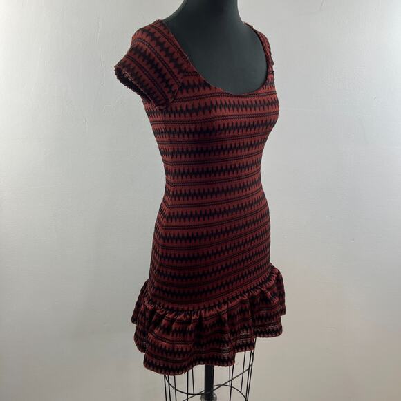 NEW Free People Cozy Day Copper Black Knit Sweater Dress Tunic XS $118 - Picture 4 of 10